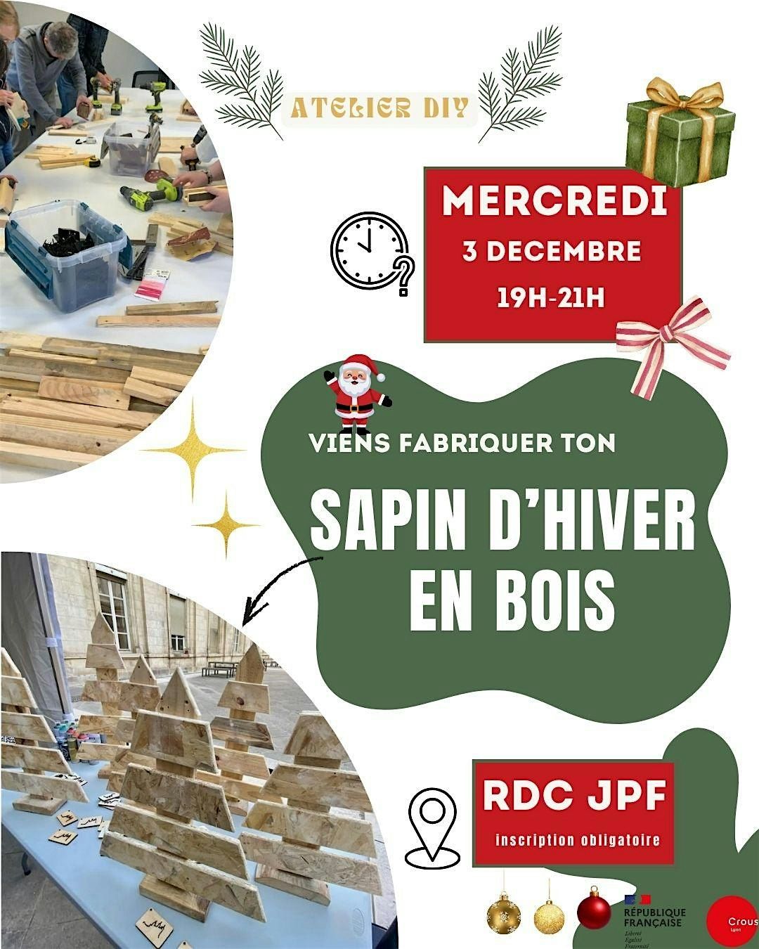 Fabrication sapin en bois, 3 December | Event in Lyon | AllEvents