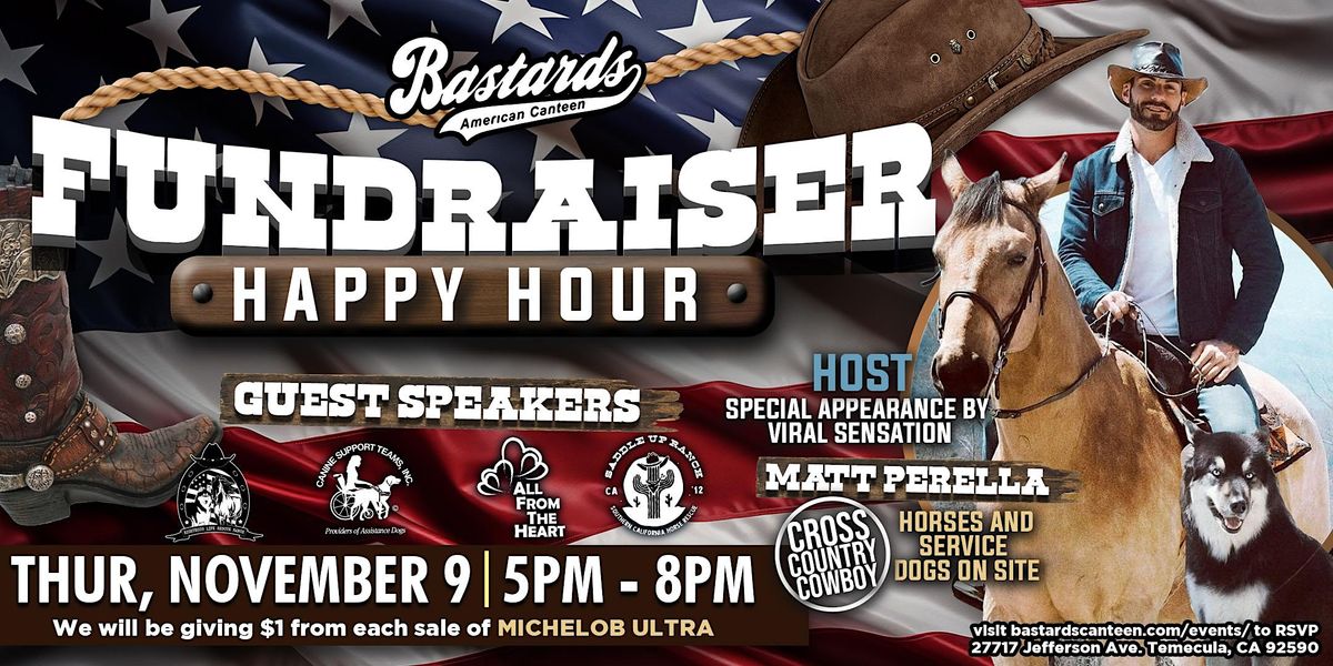 Matt Perellas Veteran Therapy Fundraiser Happy Hour, Bastards Canteen Temecula, November 9 2023