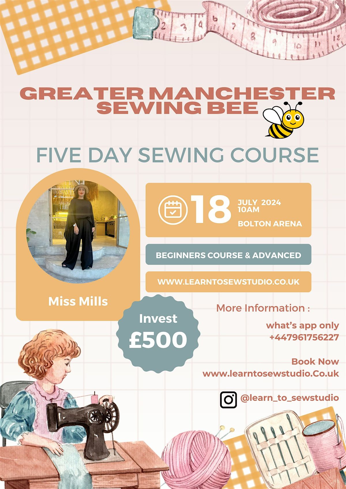 Five Day Sewing Course, BOLTON ARENA, 18 July to 22 July | AllEvents.in