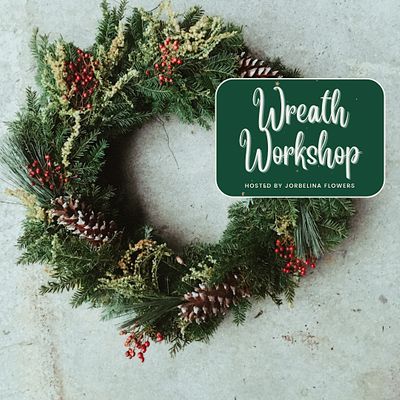 Jeanne gedroogde Jorbelina Flower: Christmas Wreath Workshop, The Distillery Venue