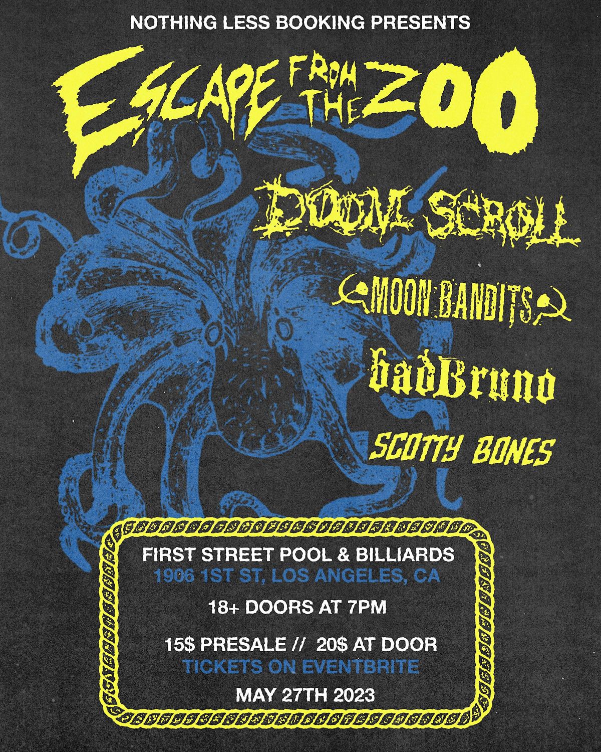 ESCAPE FROM THE ZOO at First Street Billiards, First Street Pool