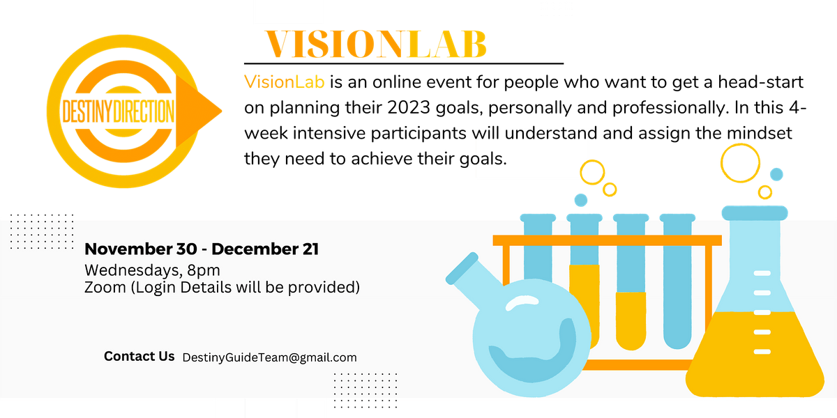 VisionLab Define and Redefine Your Vision for 2023, November 30 to