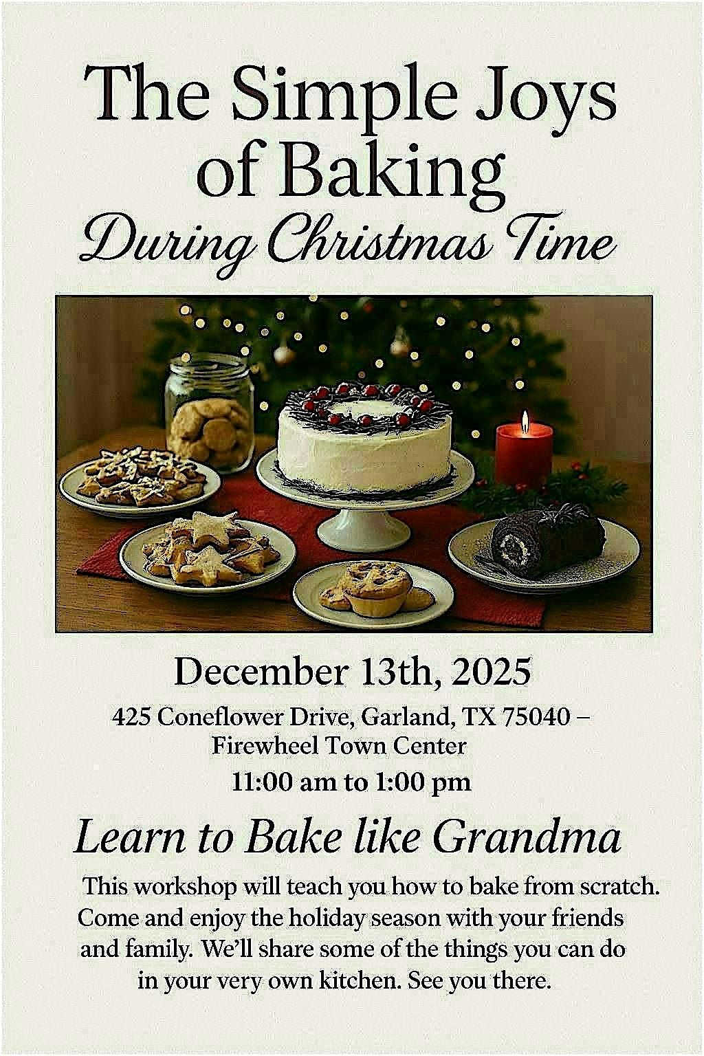 The  Simple Joys of Baking During Christmas Time, 13 December | Event in Garland | AllEvents