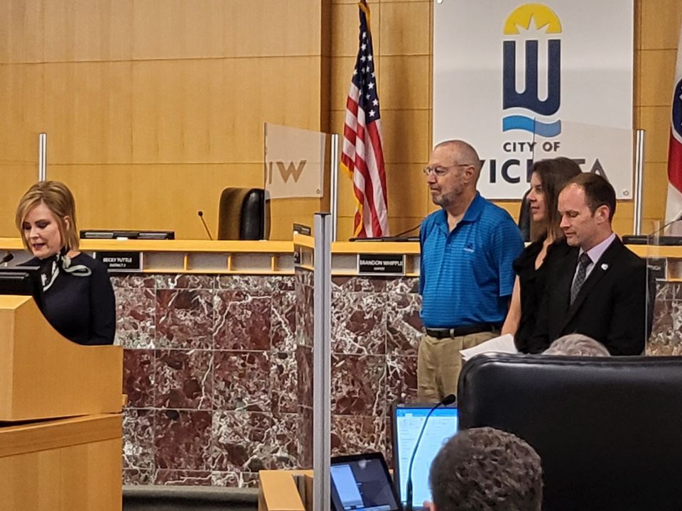 City of Wichita Bike Month Proclamation, City Hall, Wichita, 18 April