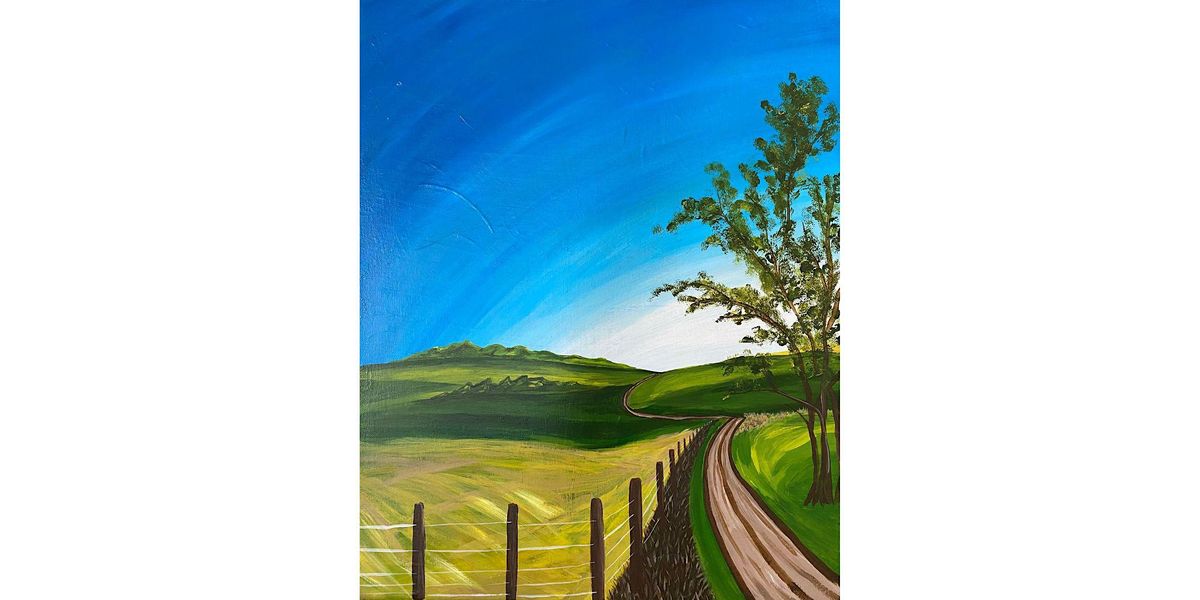Country Road paint and sip painting event at Green Room in Placerville