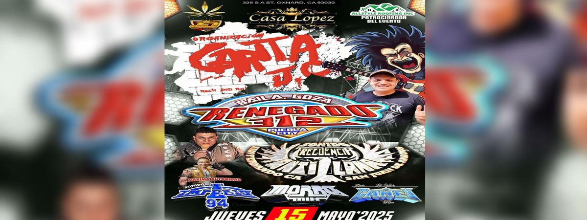 ORGANIZACION CARITA JC, SONIDO RENEGADO 312, Y MAS, 15 May | Event in Oxnard | AllEvents