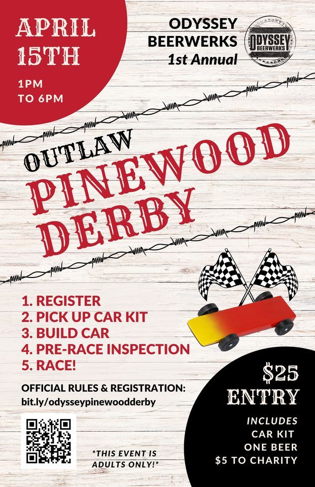 Outlaw Pinewood Derby at Odyssey Beerwerks, Odyssey Beerwerks, Arvada