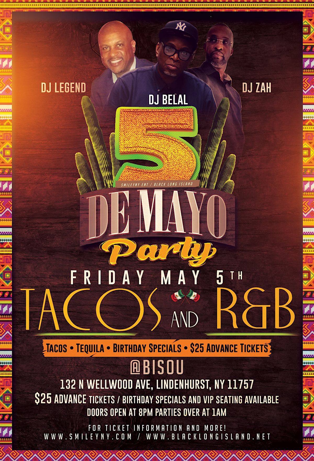 Tacos and RNB a Cinco De Mayo Special event., BISOU, Lindenhurst, 5 May