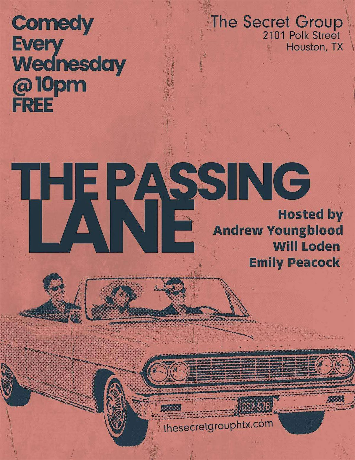 The Passing Lane with Andrew Youngblood, Will Loden & Emily Peacock, 3 December | Event in Houston | AllEvents