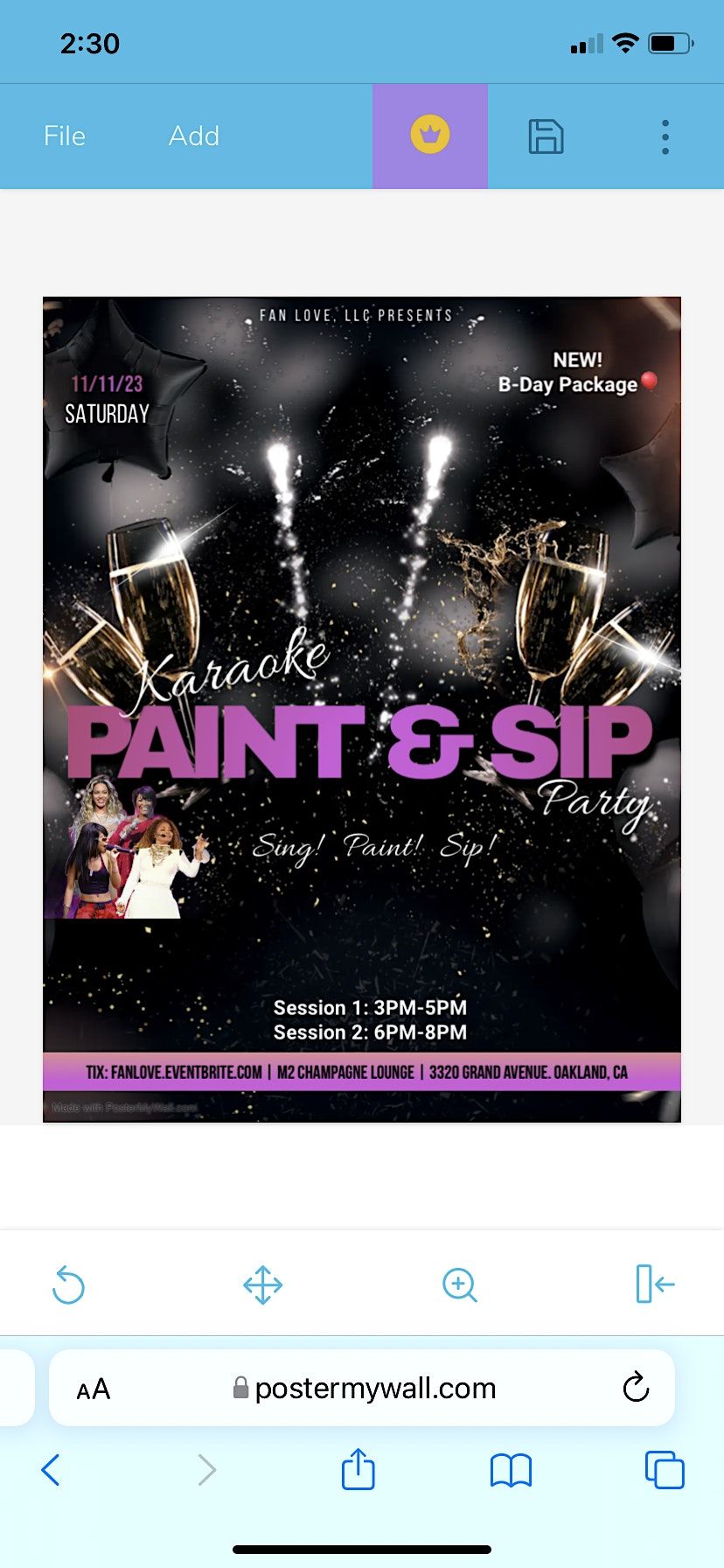 NEW Karaoke Paint & Sip Party M2, M2 Champagne & Cocktail Lounge