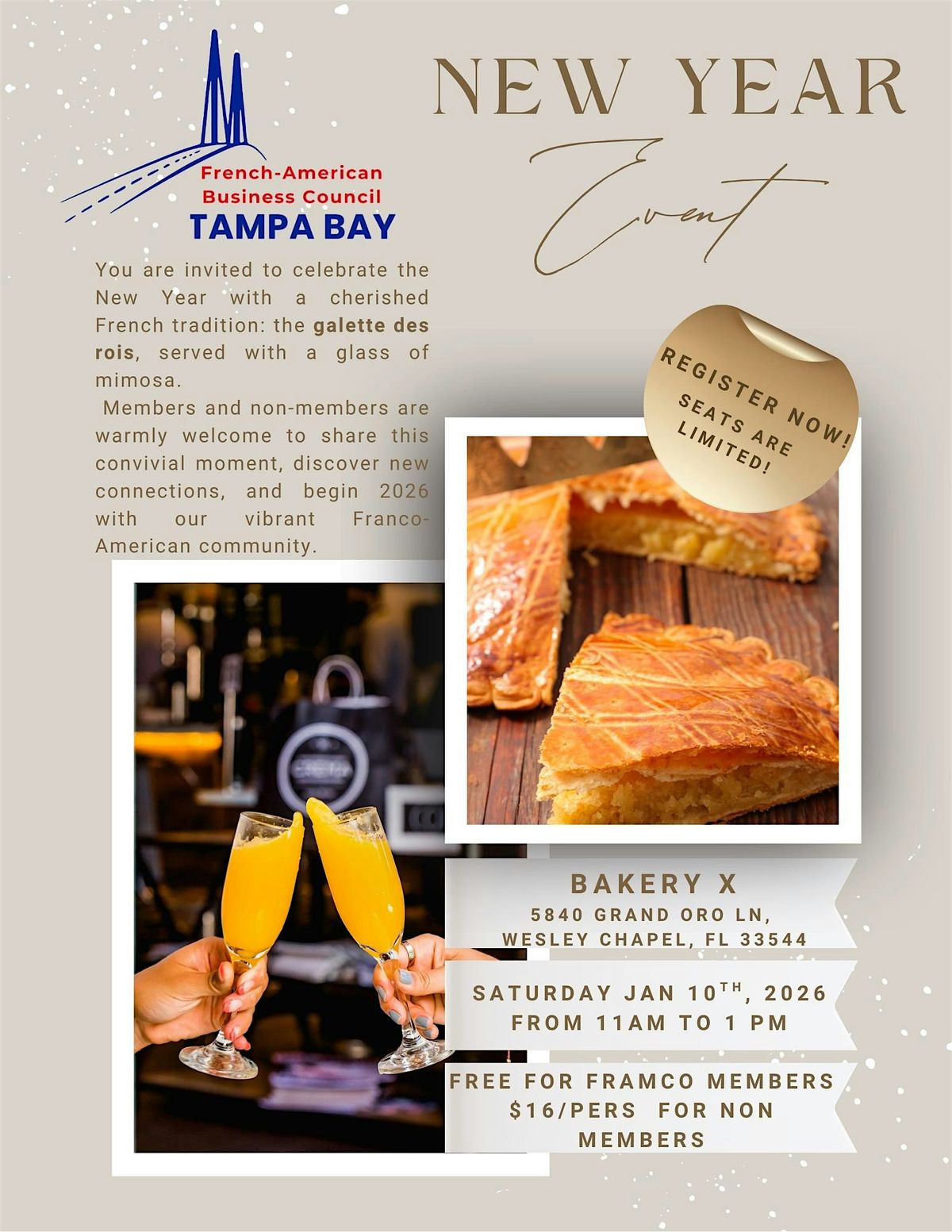 New Year Galette Des Rois, 10 January | Event in Wesley Chapel | AllEvents