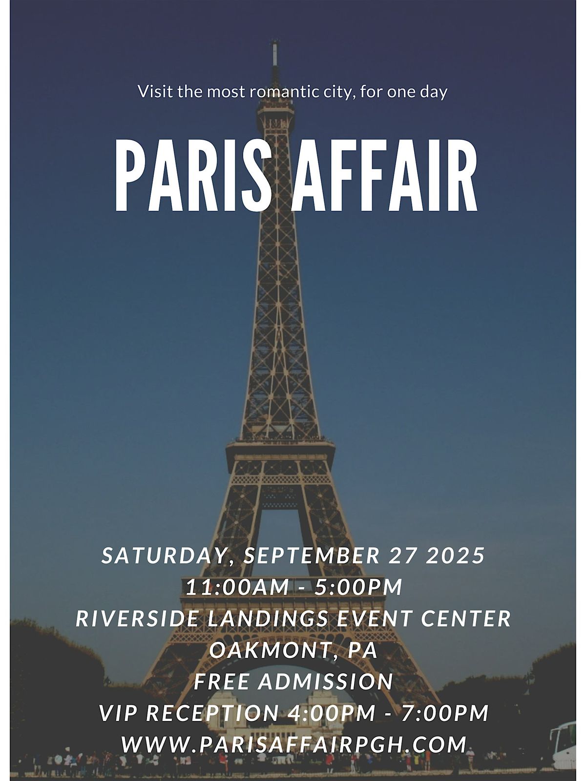 Paris Affair, 27 September | Event in Oakmont | AllEvents