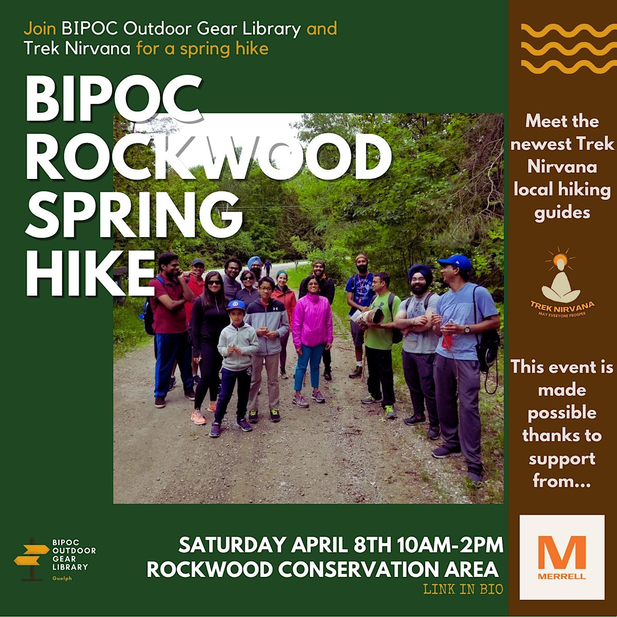 BIPOC Rockwood Spring Hike with Trek Nirvana, Rockwood Conservation