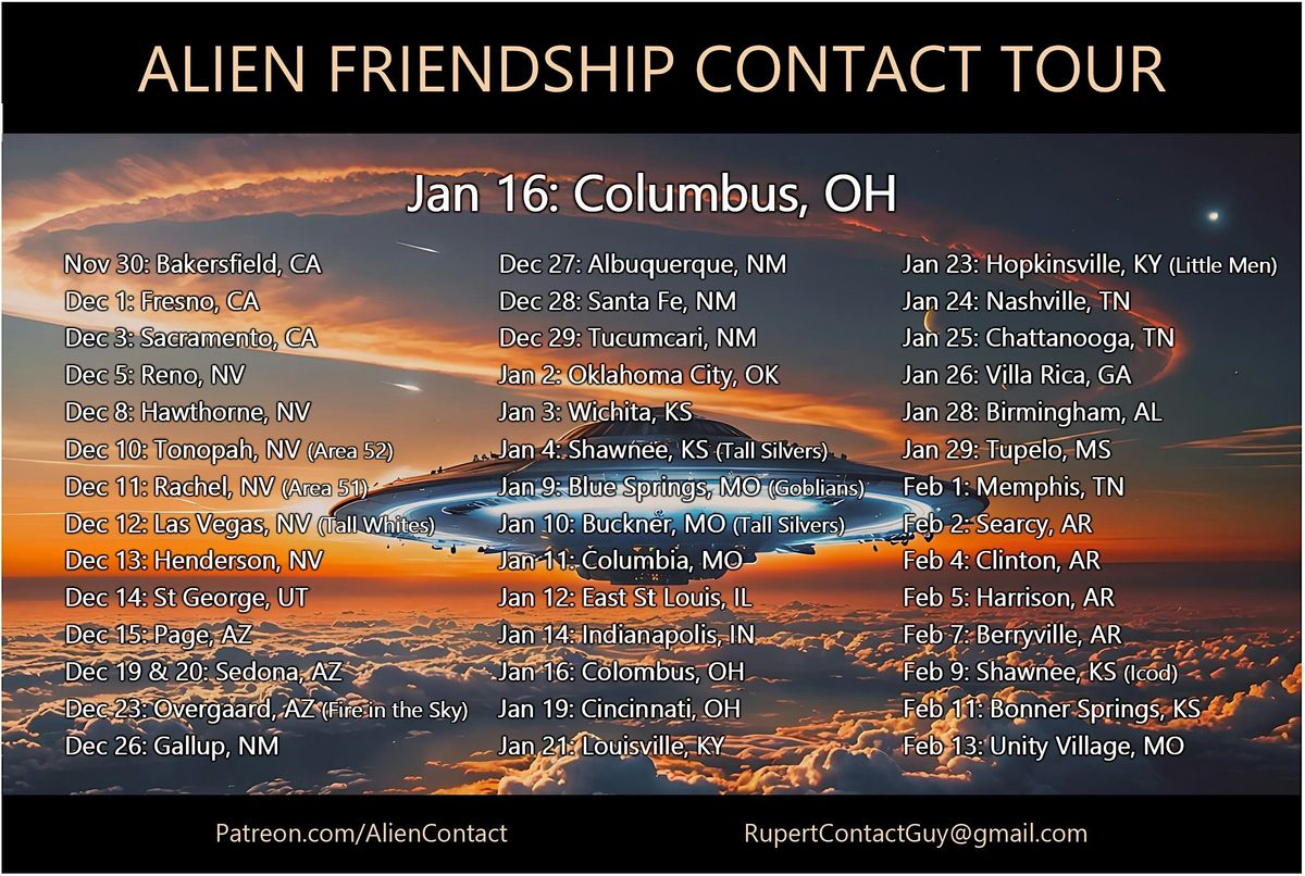 Alien Contact: Columbus, 16 January | Event in Galena | AllEvents
