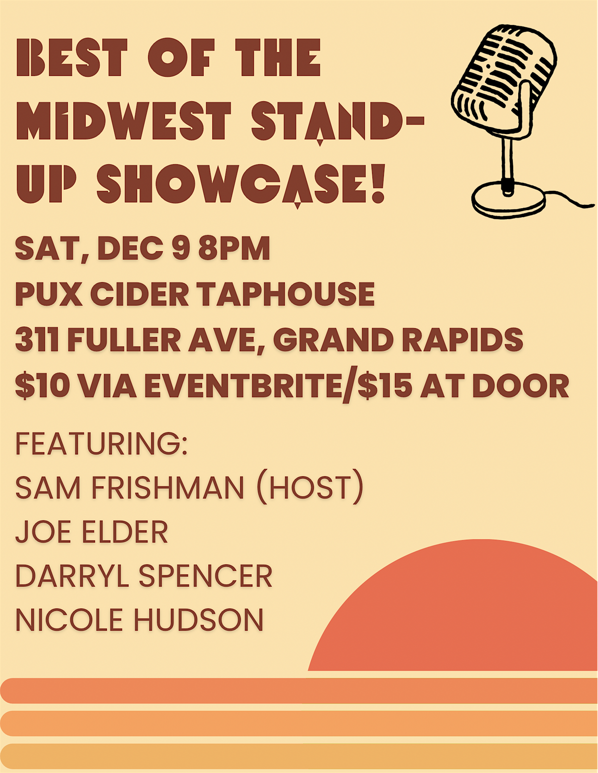 Best of the Midwest Standup Comedy Showcase, Pux Cider Taphouse, Grand