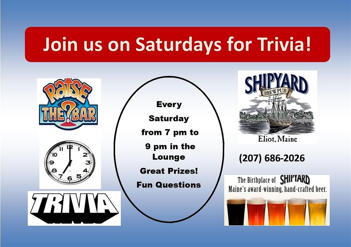 Saturday Night Trivia at Shipyard Brewpub in Eliot Maine 7pm to 9pm | Event in Eliot | AllEvents
