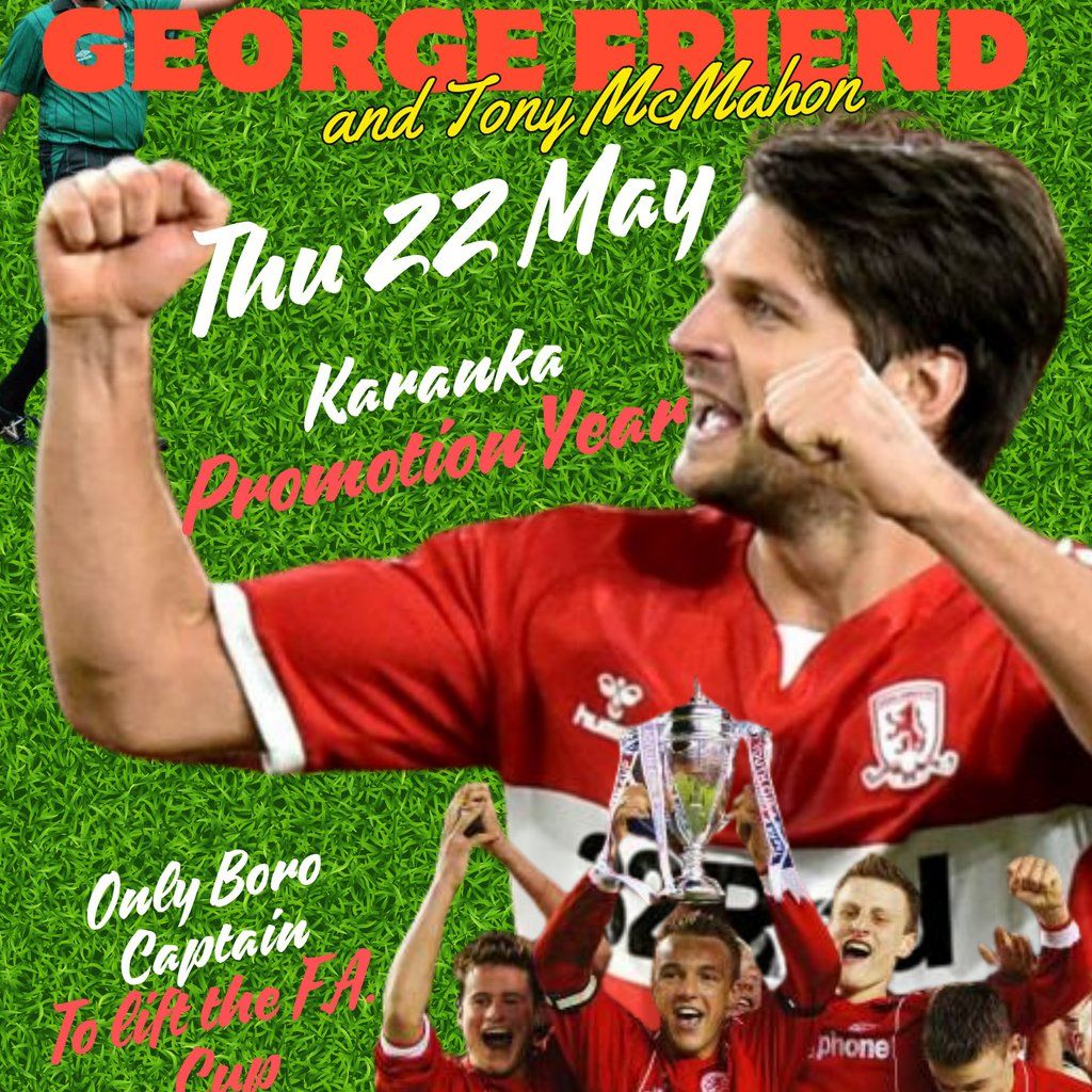 An Evening with George Friend and Tony McMahon, 22 May | Event in Middlesbrough | AllEvents