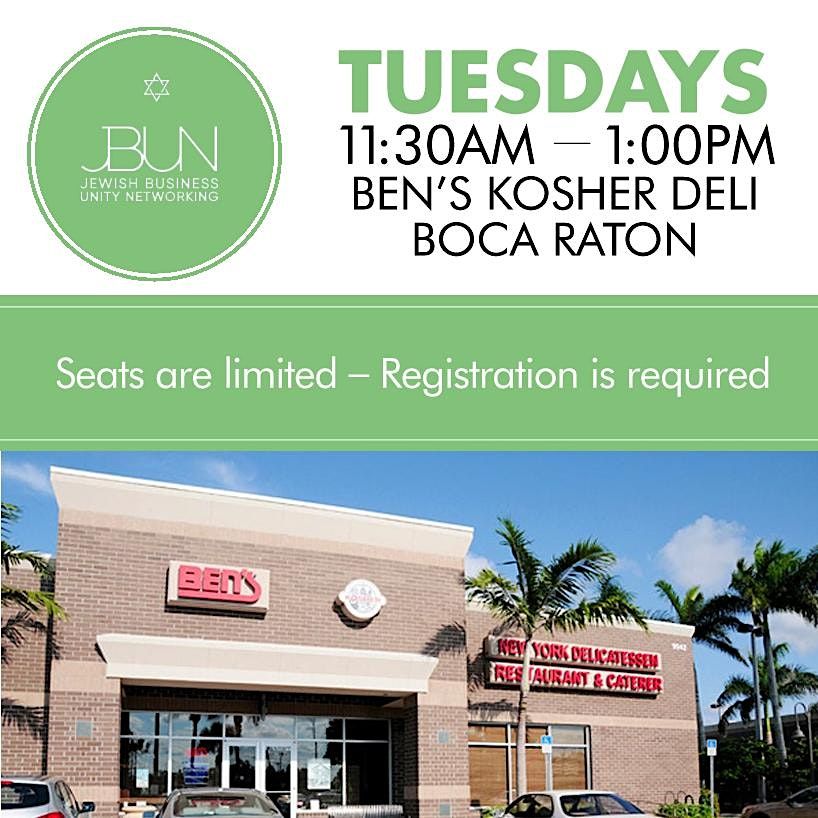 Tuesday Networking at Ben’s Kosher Deli, Boca Raton. | Event in Boca Raton | AllEvents