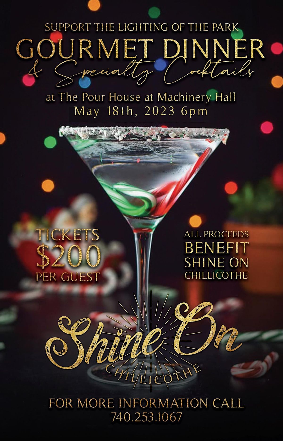 Gourmet Dinner and Specialty Cocktails with Shine On Chillicothe, The