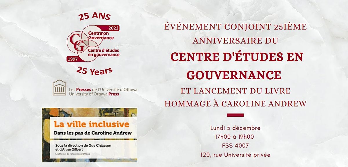 Evenement Conjoint 25ieme Anniversaire Du Ceg Et Lancement Du Livre University Of Ottawa Universite D Ottawa Faculty Of Social Sciences Faculte Des Sciences Sociales December 5 22 Allevents In Evenement Conjoint 25ieme Anniversaire Du Ceg Et Lancement Du Livre University Of Ottawa Universite D Ottawa Faculty Of Social Sciences Faculte Des Sciences Sociales December 5 22 Allevents In