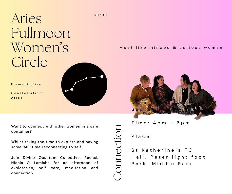 Aries Full Moon Womens Circle St Catherines United Football Club