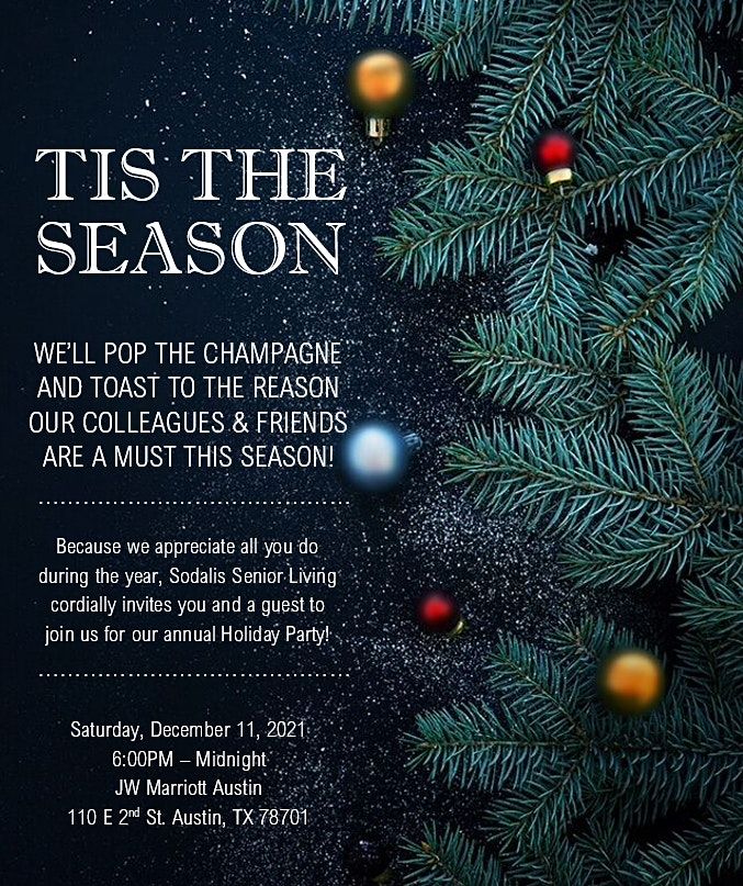 2021 Christmas Eve Party In Austin Tx Sodalis Senior Living Holiday Party Austin Marriott Downtown December 11 To December 12 Allevents In 2021 Christmas Eve Party In Austin Tx Sodalis Senior Living Holiday Party Austin Marriott Downtown December 11 To December 12 Allevents In