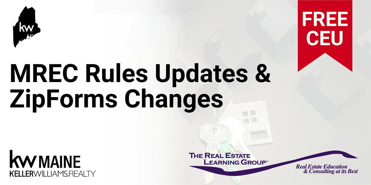 FREE CEU: MREC Rules Updates & ZipForms Changes, 4 December | Event in Portland | AllEvents