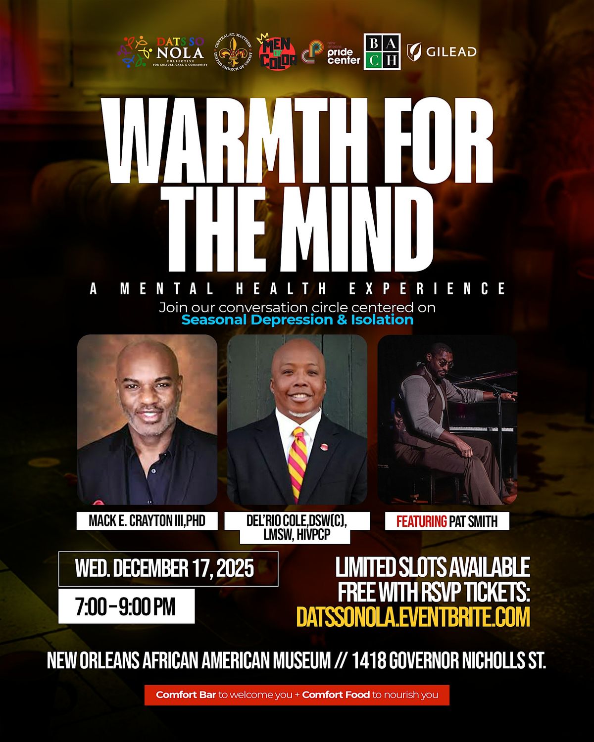 Warmth for the Mind  - A Mental Health Experience, 17 December | Event in New Orleans | AllEvents