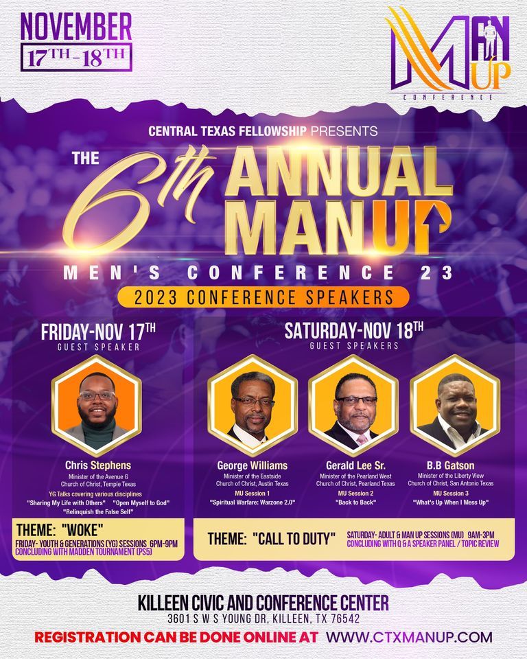 2023 Man Up Mens Conference, Killeen Civic & Conference Center