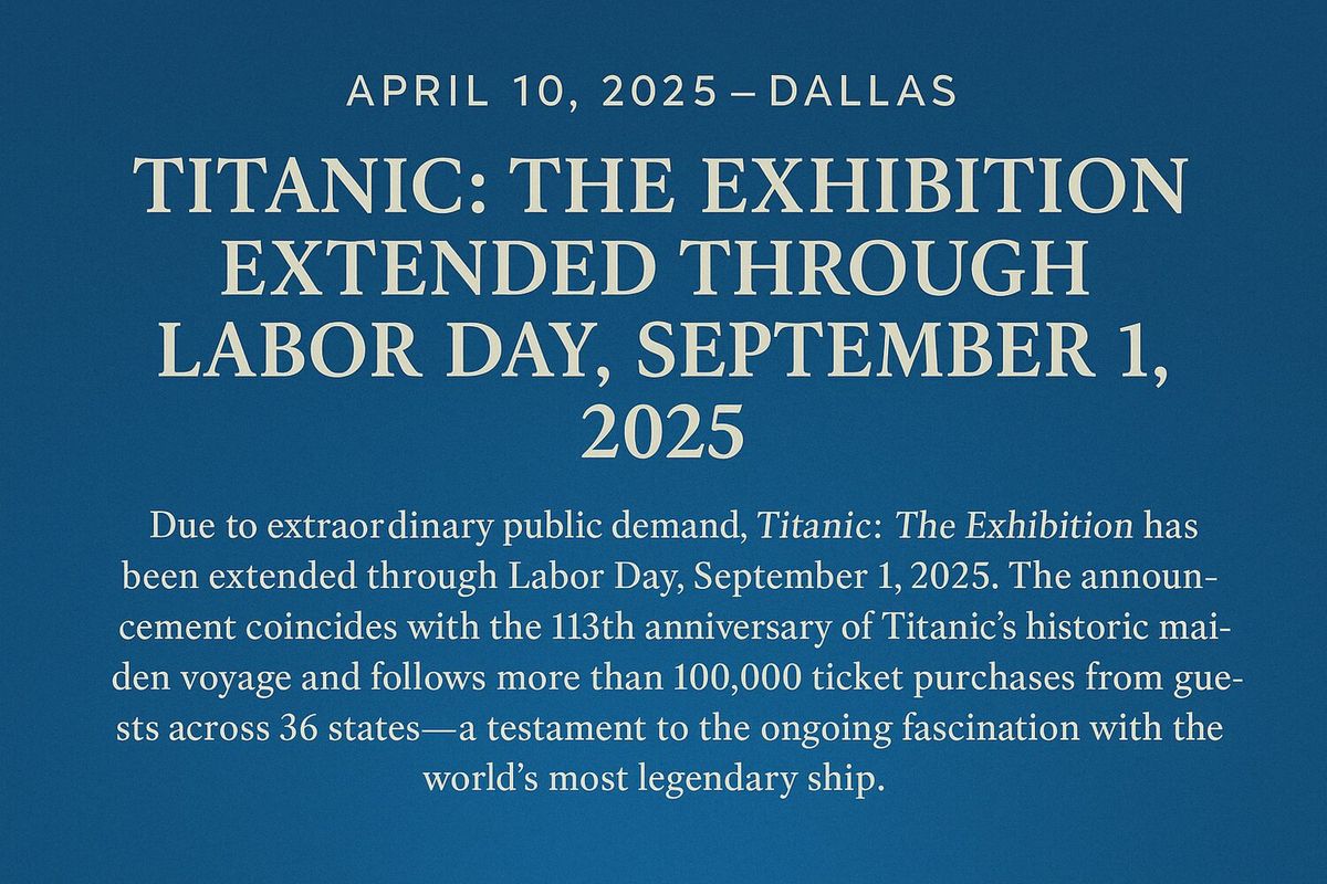 Titanic: An Immersive Voyage (Multiple Dates and Times) | Event in New Orleans | AllEvents