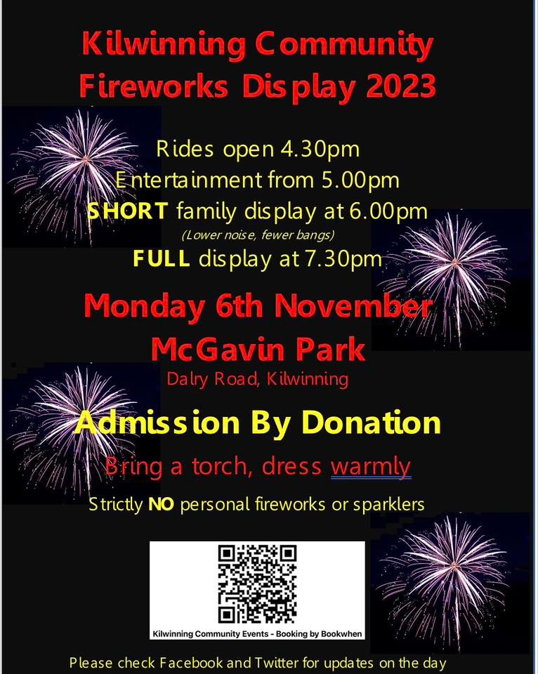 Kilwinning Community Fireworks Fireworks in the Park, Mcgavin Park