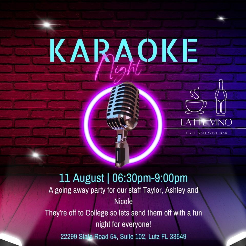 Karaoke Night, Latte Vino, Lutz, 11 August 2023 AllEvents.in