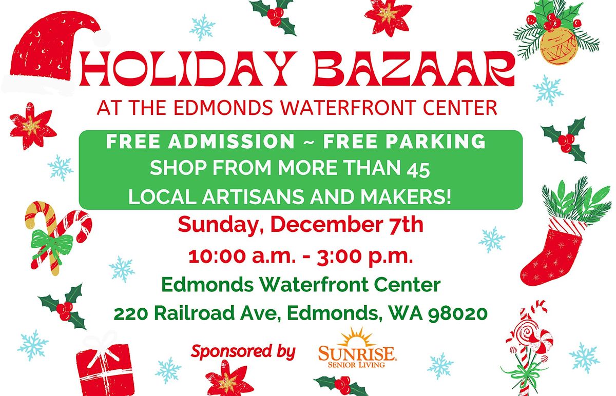 Holiday Bazaar at the Edmonds Waterfront Center, 7 December | Event in Edmonds | AllEvents