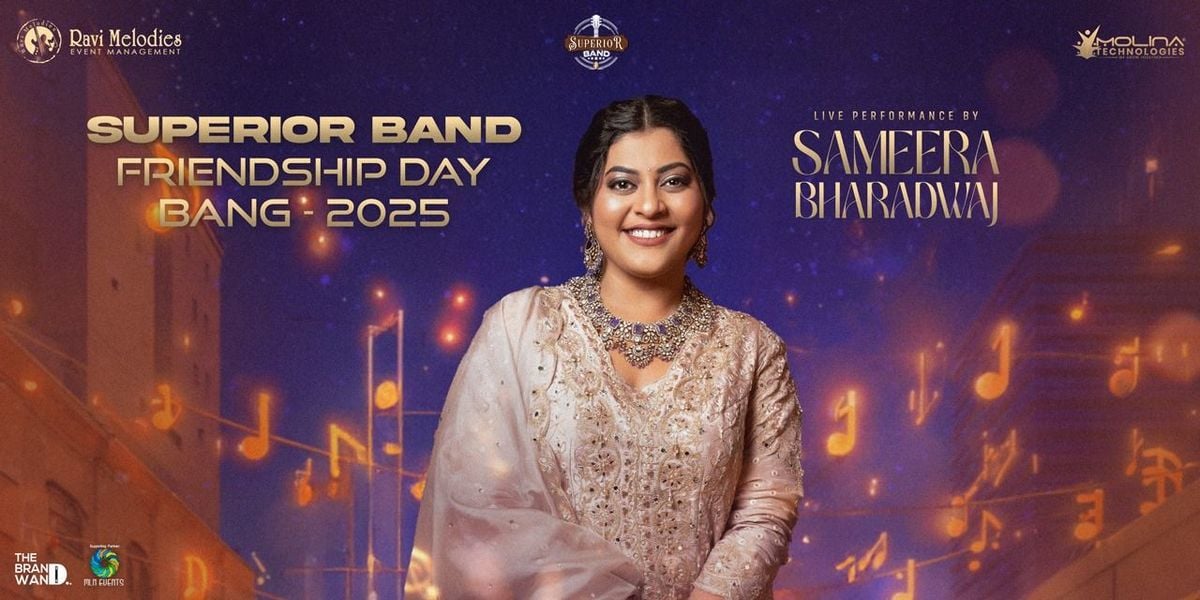 SAMEERA BHARADWAJ LIVE PERFORMANCE, 25 July | Event in Hyderabad | AllEvents