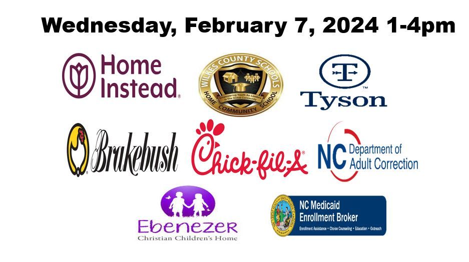 Job Fair Working Wednesday 14 pm, NCWorks Career Center of Wilkes