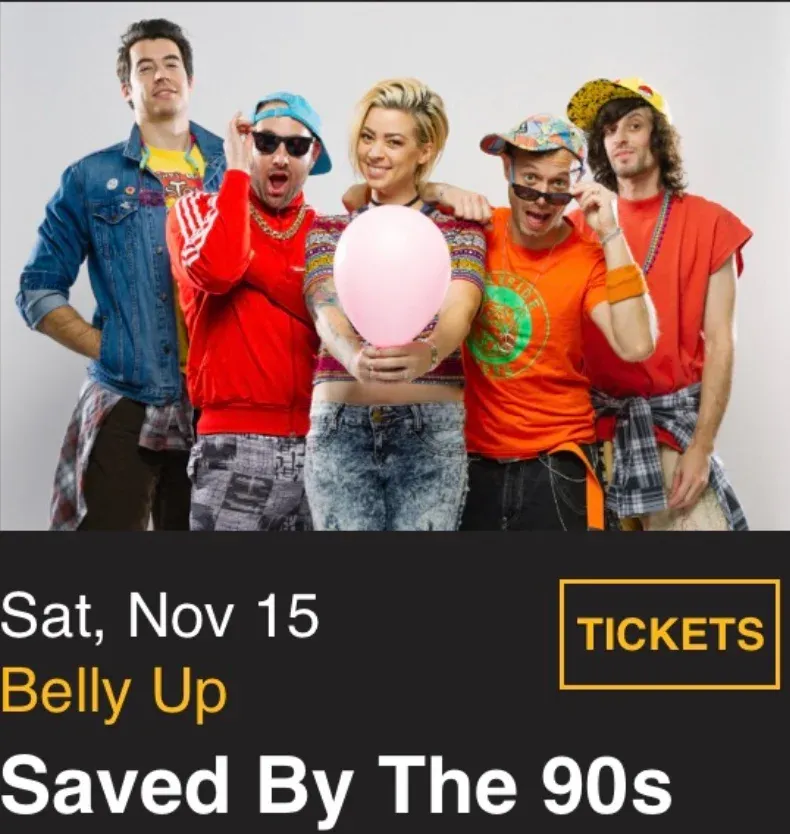 Saved By The 90s - Dancing - @ BellyUp | Event in Solana Beach  | AllEvents