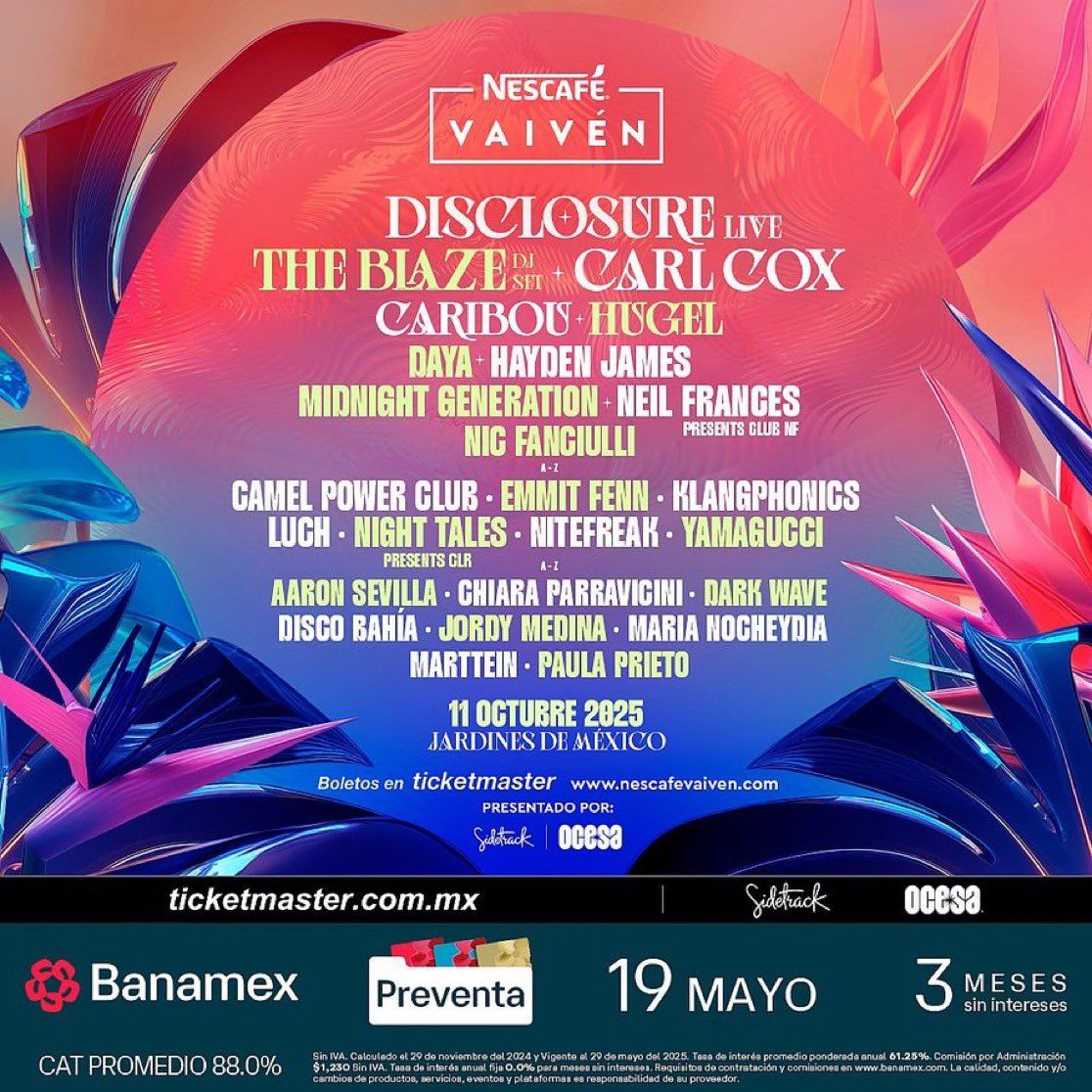 Festival Vaivén 2025 Tickets, 11 October | Event in Tequesquitengo | AllEvents