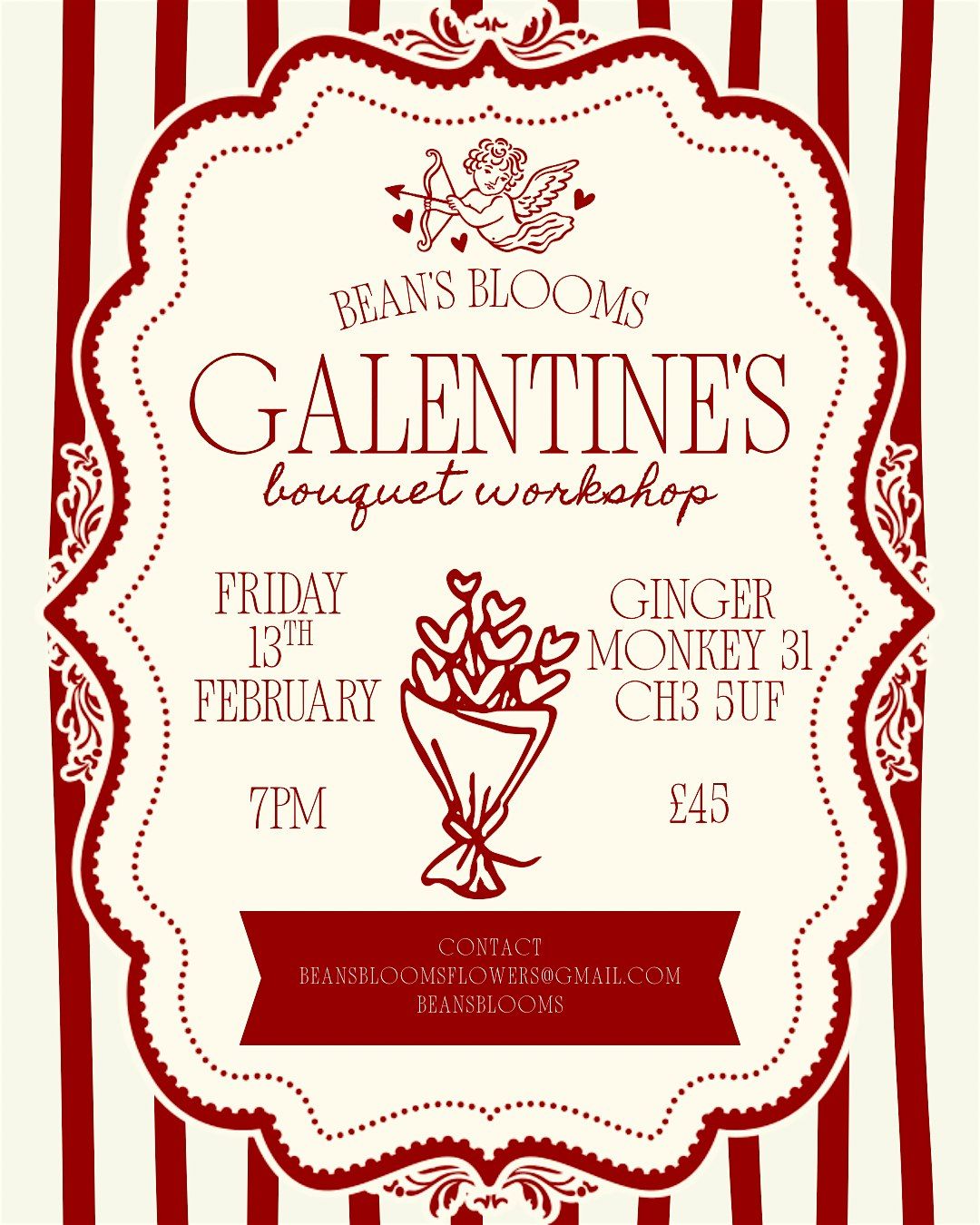 Galentines bouquet workshop