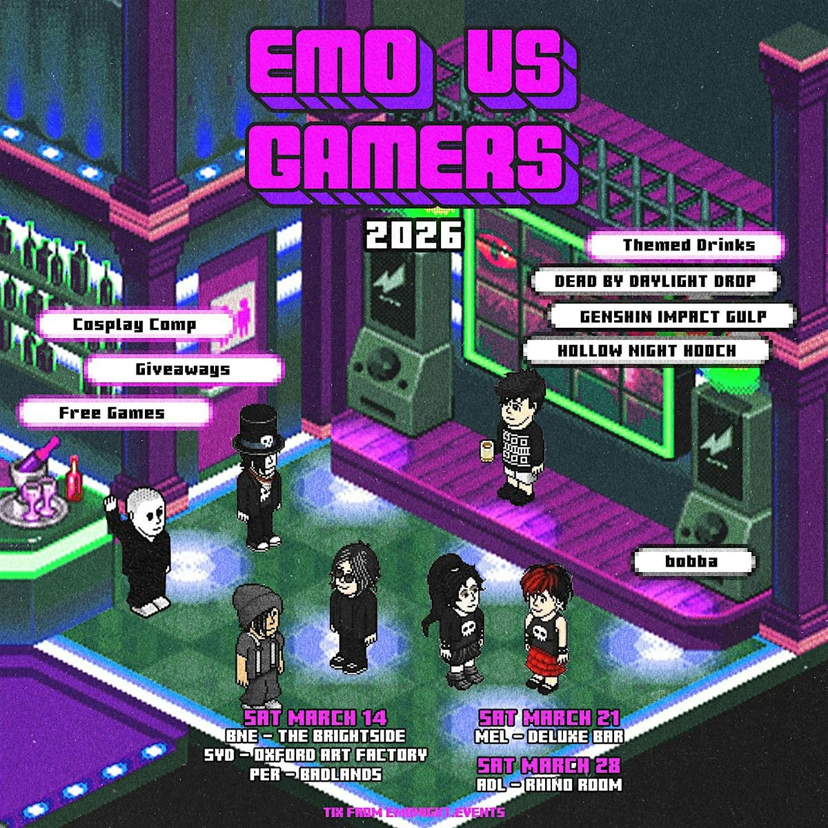 EMO VS GAMERS  MELBOURNE, 21 March | Event in Moonee Ponds | AllEvents