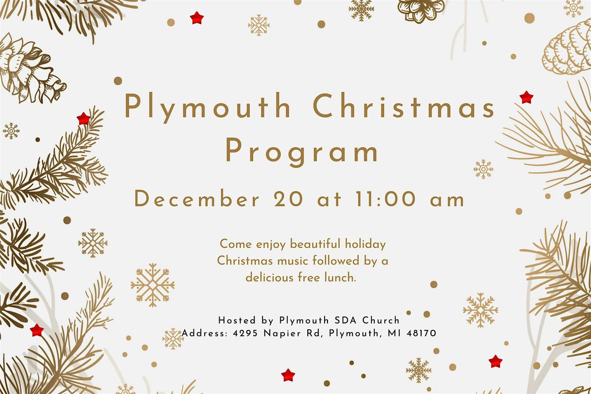 Christmas music program at Plymouth Seventh-day Adventist Church, 20 December | Event in Plymouth | AllEvents