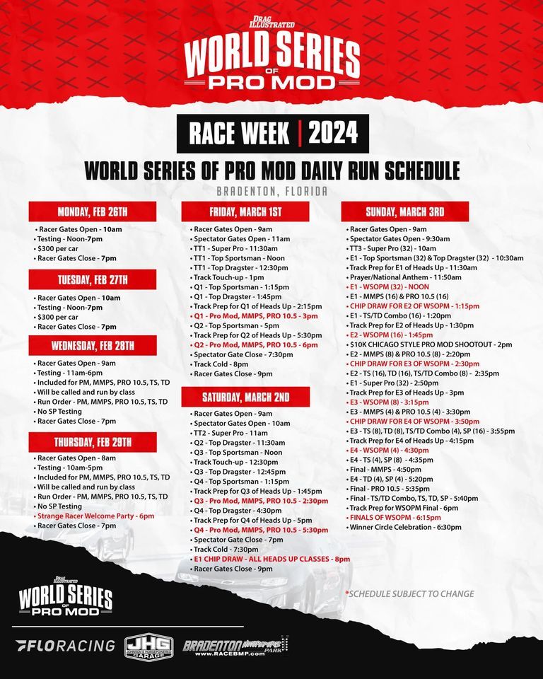 2024 World Series of Pro Mod, Bradenton Motorsports Park, Parrish ...