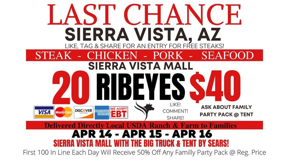 LAST CHANCE! 20 RIBEYES 40/ Huge Truckload Meat Sale SIERRA VISTA