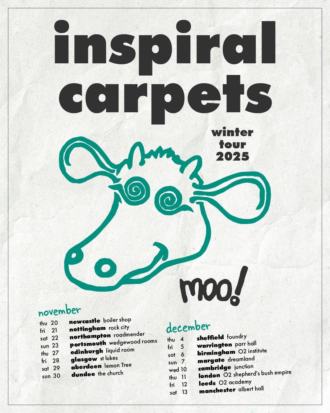 Inspiral Carpets Live, 30 November | Event in Dundee | AllEvents