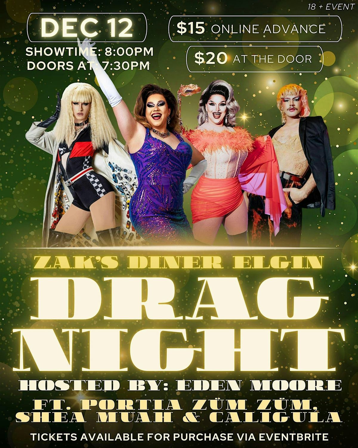 Zak's Diner Elgin: Drag Night!, 12 December | Event in Ottawa | AllEvents