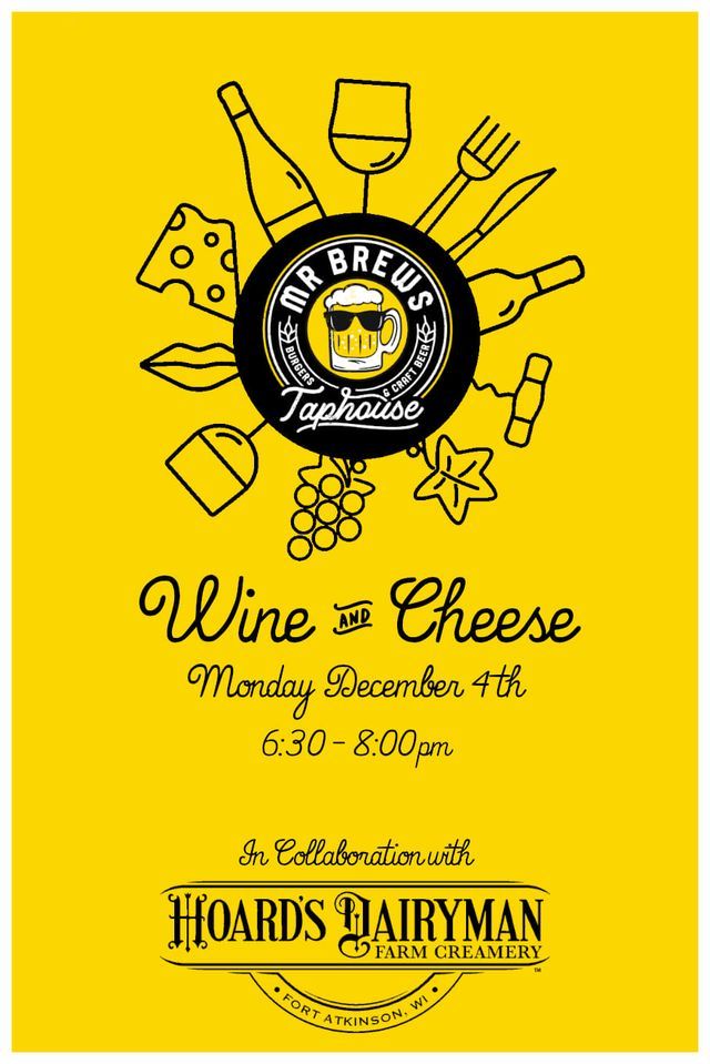 Wine and Cheese Tasting, 201 N Main St, Fort Atkinson, WI, December 4