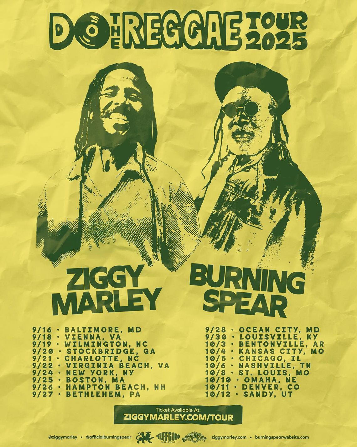 Ziggy Marley & Burning Spear, 2 October | Event in Bentonville | AllEvents