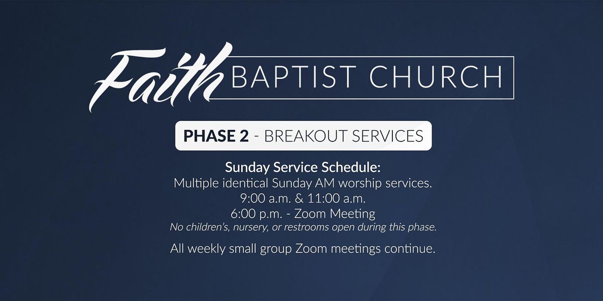 Faith Baptist Morning Worship Services, Faith Baptist Church, Fairless Hills, June 14 2020