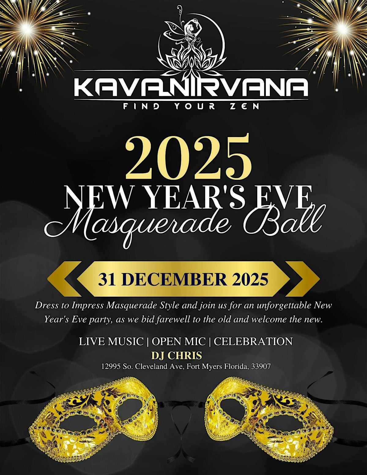Non-Alcoholic New Years Eve Masquerade Ball & Open Mic, 31 December | Event in Fort Myers | AllEvents