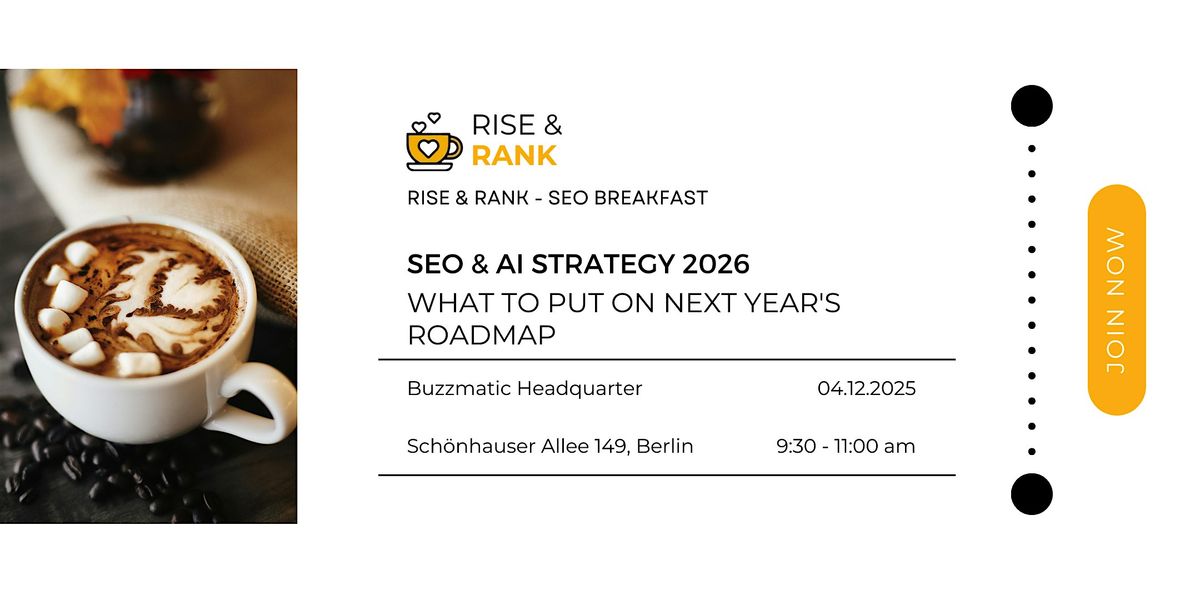 Integrated SEO & AI Strategy 2026 : What to put on next year's roadmap, 4 December | Event in Berlin | AllEvents