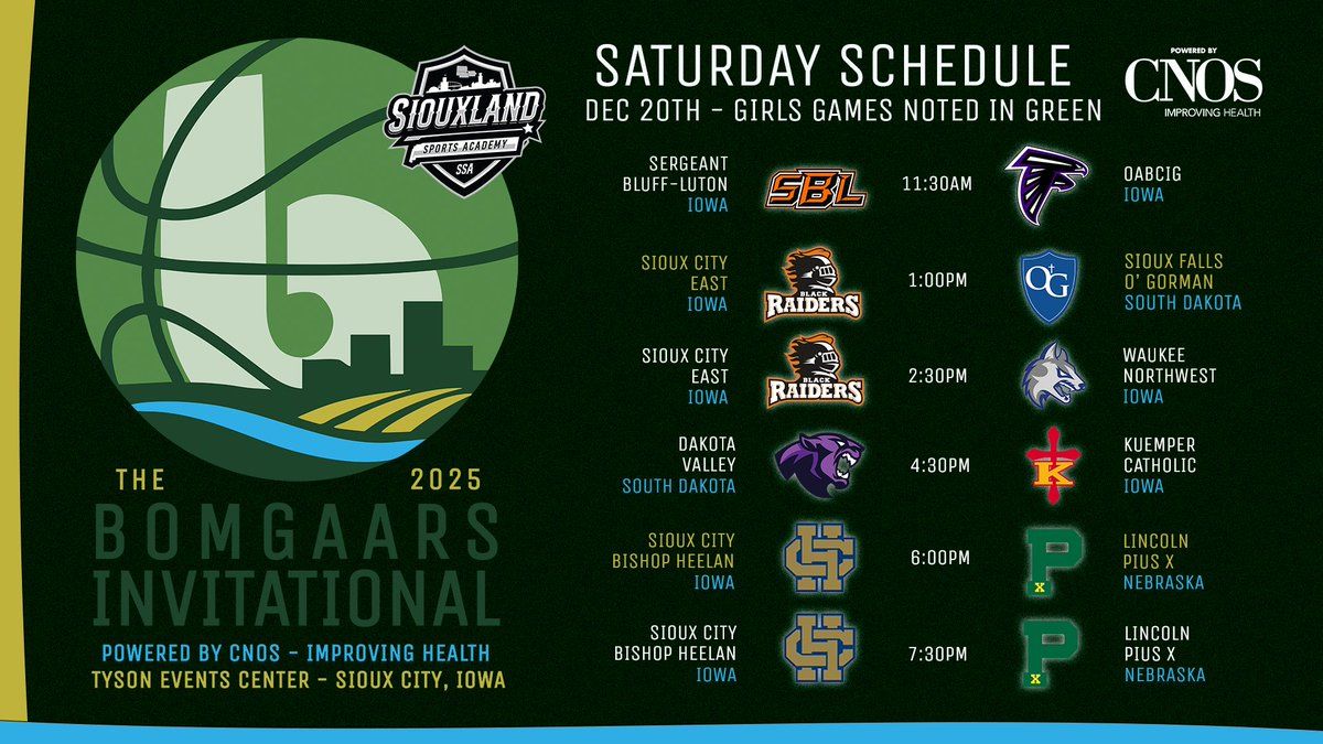 2025 Bomgaars Invitational at Tyson Events Center, 20 December | Event in Sioux City | AllEvents